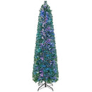 Goplus 6ft Fiber Optic Pencil Christmas Tree Pre-Lit Colorful Lights B0CB837HLQ - Like New