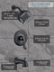 ELLO&ALLO MATTE BLACK SHOWER FAUCET TUB SPOUT SINGLE HANDLE COMBO SET - BLACK - Like New
