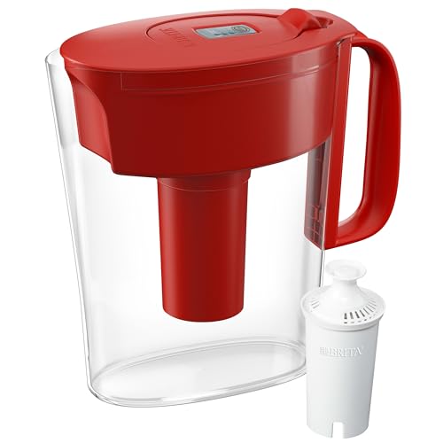 BRITA METRO WATER FILTER PITCHER 6-CUP CAPACITY STANDARD FILTER - RED - Brand New