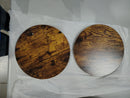 GENERIC BAR STOOLS SET OF 2, 27.7" - RUSTIC BROWN/BLACK - Like New