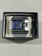LOOKWORLD ELEGANT MEN'S QUARTZ WATCH WITH LARGE SQUARE DIAL, BLUE FACE - SILVER - Like New