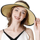 Livingston Sun Visors for Women UV Protection Roll Up Wide Brim Packable - Brand New