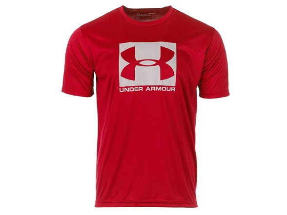 UNDER ARMOUR MEN'S BOXED SPORTSTYLE SHORT SLEEVE T-SHIRT - SIZE: M - RED - Brand New