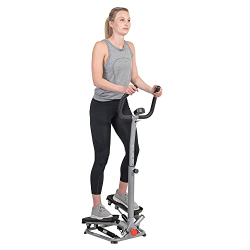 Sunny Health & Fitness Twist Stepper with Handlebar Stair Step Machine - BLACK - Like New