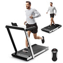 GOPLUS 2 IN 1 UNDER DESK TREADMILL 2.5HP SUPERFIT FOLDING APP CONTROL - WHITE - Like New