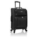 U.S. TRAVELER RIO LIGHTWEIGHT CARRY-ON SUITCASE 20" SOFTSIDE EXPANDABLE - BLACK - Like New