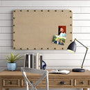 Linon Burlap Nailhead Corkboard Medium AMX-NBURL24X36-1 - NEW - Brand New