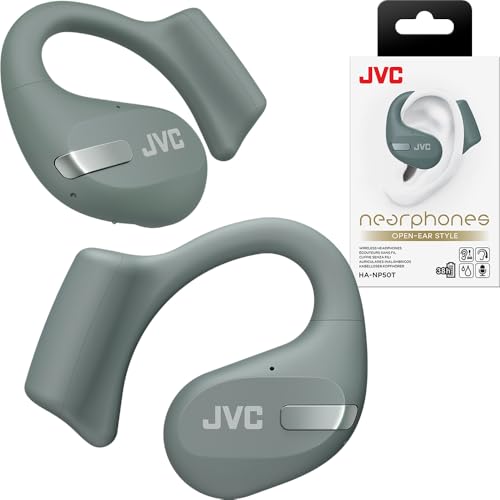 JVC NEW NEARPHONES OPEN EAR TRUE WIRELESS HEADPHONES 16MM DRIVERS - GREEN - Like New