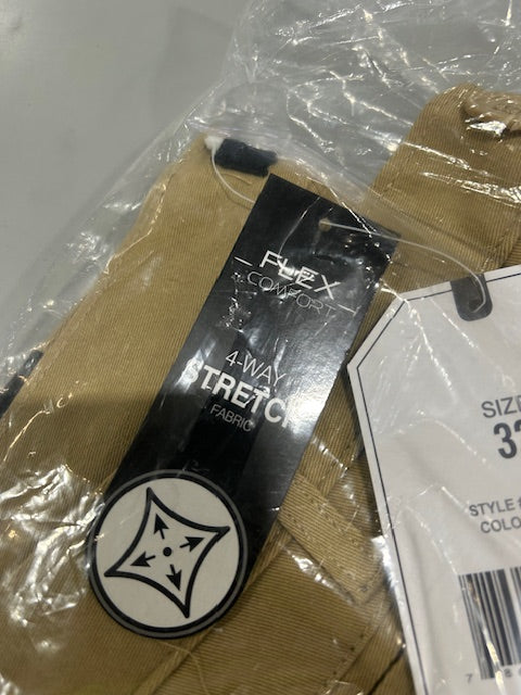 START FLEX COMFORT 4-WAY STRETCH SHORT - SIZE: MEN 32 - KHAKI - Brand New