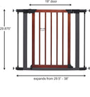 MidWest Homes for Pets Steel Pet Gate, 29H x 28-38W Inches - Decorative Wood - Like New