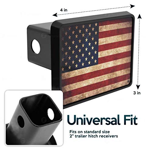 ZONETECH TACTICAL USA AMERICAN FLAG LOGO HITCH COVER PREMIUM QUALITY - Like New