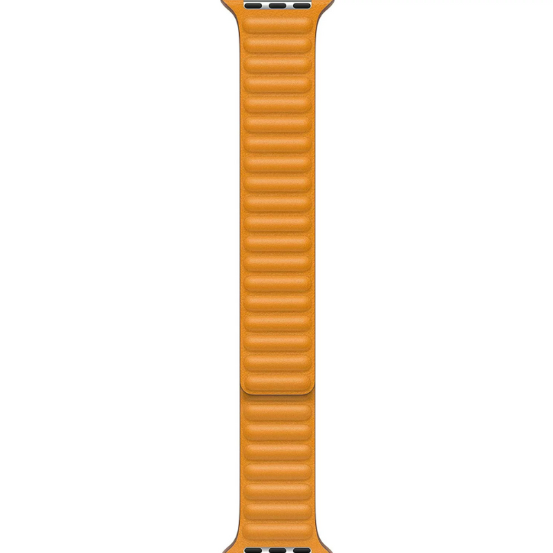 Apple Watch Band Leather Link 40mm M/L MY9E2AM/A - CALIFORNIA POPPY - Like New