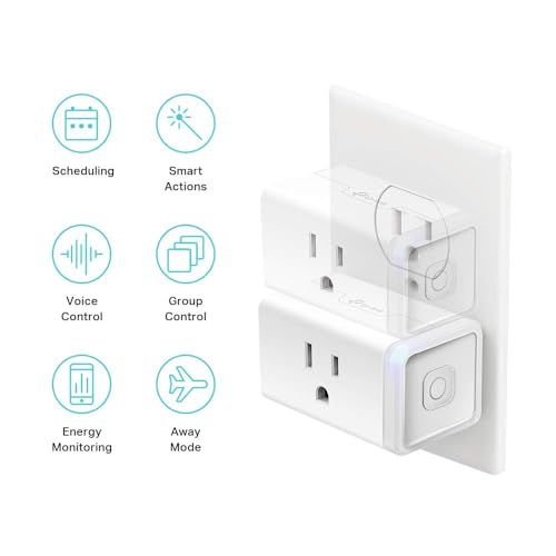 Kasa Smart Plug Mini Energy Monitoring Smart Home Wi-Fi Outlet Alexa KP115-White Like New