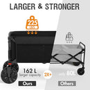 Portal Folding Wagon Brakes, All-Terrain Heavy Duty, Camping Garden Cart Black - Like New