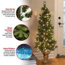 NATIONAL TREE COMPANY PRE-LIT ARTIFICIAL ENTRANCE CHRISTMAS TREE 5 FEET - GREEN - Like New