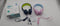 KIDS HEADPHONES WITH MICROPHONE, 2 PACK, PINK/BLUE & DARK BLUE/GREEN - BH200 - Like New