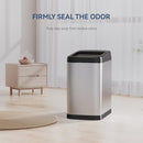 ELLO&ALLO 13 GALLON KITCHEN TRASH CAN WITH ROLL UP LID AUTOMATIC TOUCHLESS - Brand New