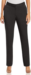 RSBS6339 RAFAELLA WOMEN'S CURVY FIT GABARDINE SLIM LEG PANT, SIZE 16, GRAPHITE - Like New