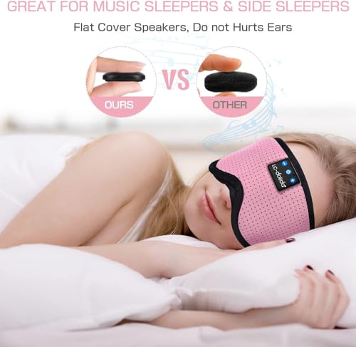 LC-DOLIDA SLEEP HEADPHONES 3D SLEEP MASK BLUETOOTH WIRELESS MUSIC EYE_MASK - Like New