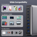 GKUTW USB C CHARGER 200W USB C CHARGER BLOCK UPGRADED GAN III 8-PORT - BLACK - Brand New