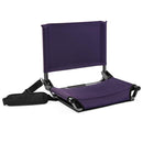 CASCADE MOUNTAIN TECH STADIUM SEAT LIGHTWEIGHT FOLDING CHAIR - PURPLE, 17" - Like New