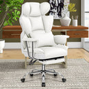 GENERIC FAUX LEATHER EXECUTIVE COMPUTER CHAIR - WHITE - Like New