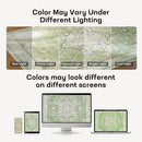 MARSAIL 8X10 MACHINE WASHABLE AREA RUG, SOFT & SLIP-RESISTANT - GREEN - Like New