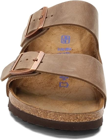 BIRKENSTOCK WOMEN'S ARIZONA SOFT FOOTBED SANDALS - SIZE: MEN 8 - TOBACCO BROWN - Like New