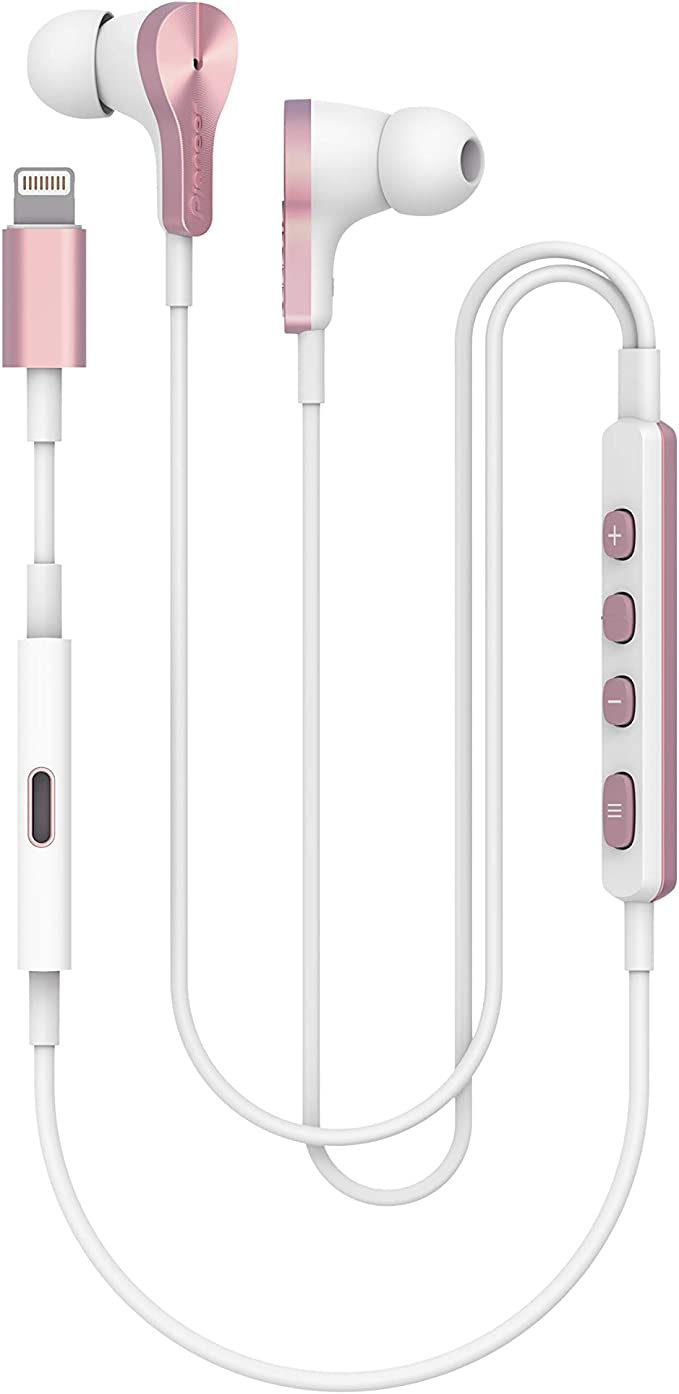 Rayz Pioneer Plus Lightning-Powered Earphones SE-LTC5R-P/XZCWL5 - Rose Gold - Like New