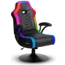 X ROCKER PC COMPUTER VIDEO GAMING OFFICE PEDESTAL CHAIR BUILT IN AUDIO - BLACK - Like New