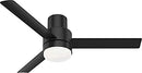 HUNTER GILMOUR 52" 3 BLADE INDOOR/OUTDOOR LED CEILING FAN - BLACK - Like New
