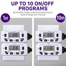 Fosmon 7 Day Digital Timers for Electrical Outlets, Indoor Plug-in (2 Pack) - Like New