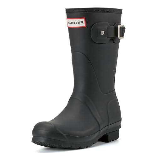 WFS1000RMA HUNTER WOMENS ORIGINAL SHORT RAIN BOOTS NAVY MATTE SIZE 8 - Like New