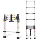 RIKADE ALUMINUM TELESCOPING LADDER WITH NON-SLIP FEET 330LB CAPACITY - ALUMINUM - Like New
