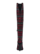 B0CPN1H9NP INC Womens Red Plaid Goring Saveria Pointed Toe Stiletto 5 M - Brand New