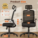 GABRYLLY Ergonomic Office Chair High Back Home Desk Chair Flippable Arms - Like New