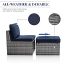 Backyard Expressions 2 Pc. Outdoor Wicker Conversation Chair Set - Like New