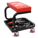 MAXWORKS MECHANICS ROLLER SEAT, 250 LBS CAPACITY PADDED ROLLING - RED/BLACK - Brand New