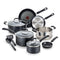 T-FAL EXPERIENCE NONSTICK COOKWARE SET 12 PIECE, INDUCTION, BLACK - BLACK - Like New