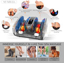 SUMELL FOOT MASSAGER WITH HEAT & ICE THERAPY SHIATSU FOOT MUFFS - WHITE - Like New