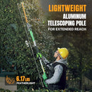 WORKPRO X SERIES 20V CORDLESS POLE HEDGE TRIMMER 9.2-FT REACH WX125317AE GREEN - Like New