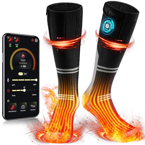 WASOTO HEATED SOCKS VOLTAGE 3000MAH RECHARGEABLE APP CONTROL FISHING - XL - Like New