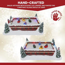 TOP TREASURES CHRISTMAS VILLAGE BUMPER CARS ANIMATED PRE-LIT CARNIVAL MUSICAL - Like New
