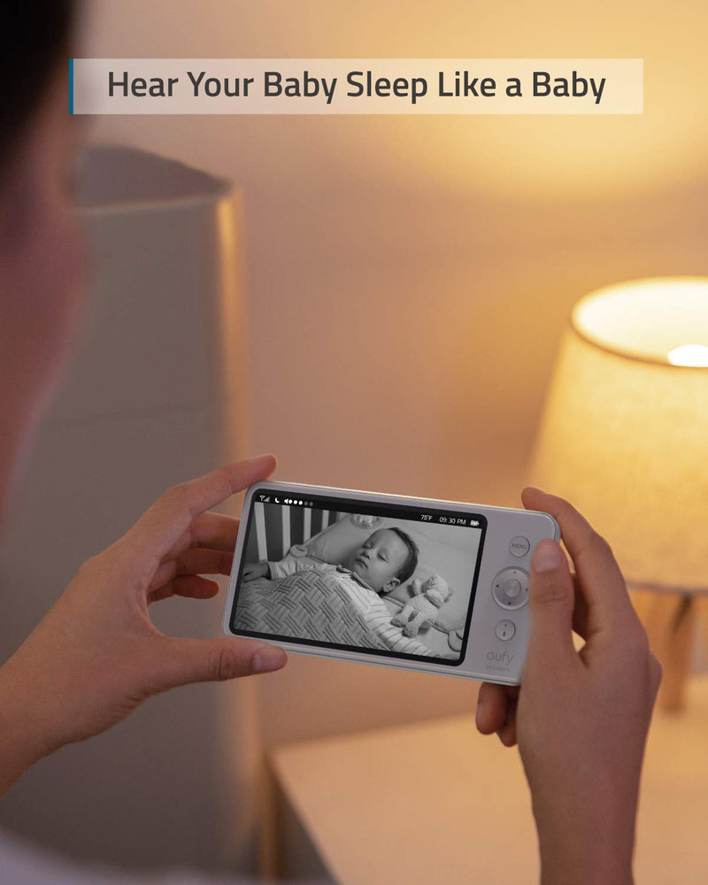 Eufy Security, Video Baby Monitor with Camera and Audio, 2-Cam Kit - White - Like New