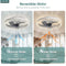 AHAWILL CRYSTAL CEILING FANS WITH LIGHTS, 19.7" FLUSH MOUNT CEILING FAN - WHITE - Like New