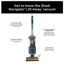 Shark Rotator Pet Plus Self-Cleaning Brushroll No Accessories ZU55 - Blue/Gray - Like New
