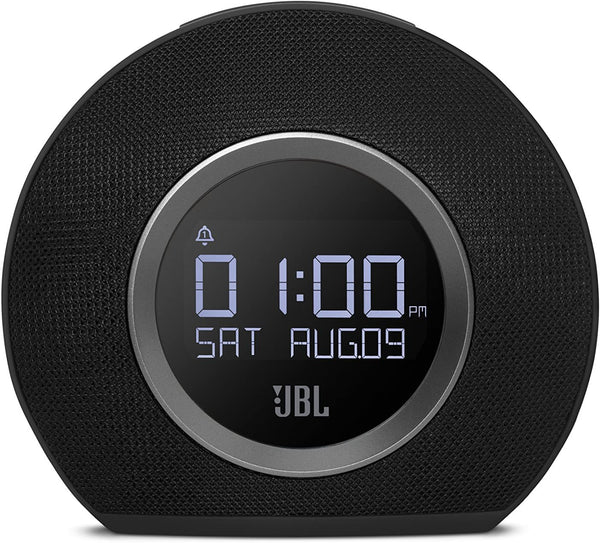 JBL Horizon Bluetooth Clock Radio USB Charge Ambient JBLHORIZONBLKAM - Black Like New