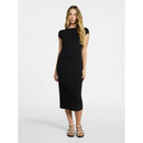 NO BOUNDARIES WOMEN'S MIDI DRESS WITH CAP SLEEVES - SIZE: WOMEN XS - BLACK SOOT - Brand New