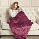 MIZZEO ELECTRIC HEATED BLANKET 84" X 90" QUEEN (Burgundy) - Like New