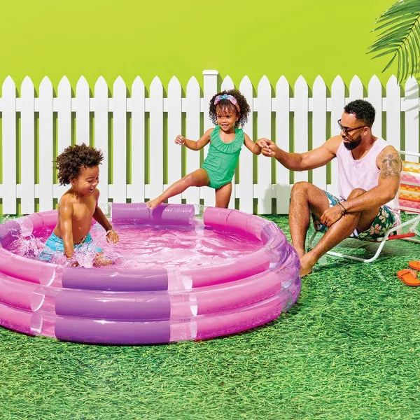 SUN SQUAD INFLATABLE 3 RING POOL - PINK - Like New